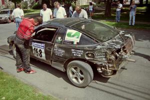 Celsus Donnelly / Kevin Mullan Eagle Talon gets the once over during the midday break on the green in Wellsboro.