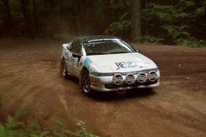Rob Bohn / Dave Bruce Mitsubishi Eclipse powers out of a hairpin on SS5, Thompson Point I.