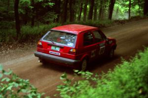 John Rahill / Vlad Hladky VW Golf powers out of a hairpin on SS5, Thompson Point I.