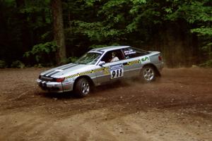 Dave Liebl / Lou Binkley, Jr. Toyota Celica All-trac goes wide at a hairpin on SS5, Thompson Point I.