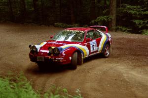 Greg Trepetin / Sonia Trepetin Honda Prelude VTEC powers out of a hairpin on SS5, Thompson Point I.