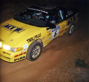 Steve Gingras / Bill Westrick Eagle Talon at the flying finish of SS9, Cushman-Run Randall II.