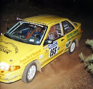 Padraig Purcell / Patrick McGrath Ford Escort GT at the flying finish of SS9, Cushman-Run Randall II.