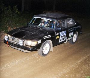 Jerry Sweet / Stuart Spark SAAB 99EMS pulls into the FTC of SS9, Cushman-Run Randall II.