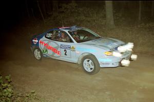 Noel Lawler / Charles Bradley Hyundai Tiburon at the flying finish of SS13, Painter Run.