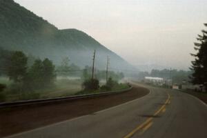 Driving home westward on US-6 the morning after the rally.