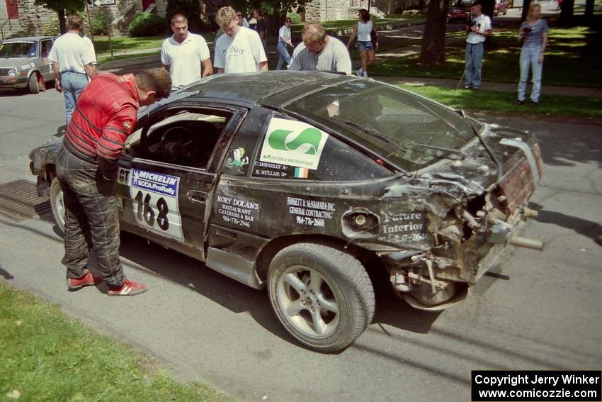 Celsus Donnelly / Kevin Mullan Eagle Talon gets the once over during the midday break on the green in Wellsboro.