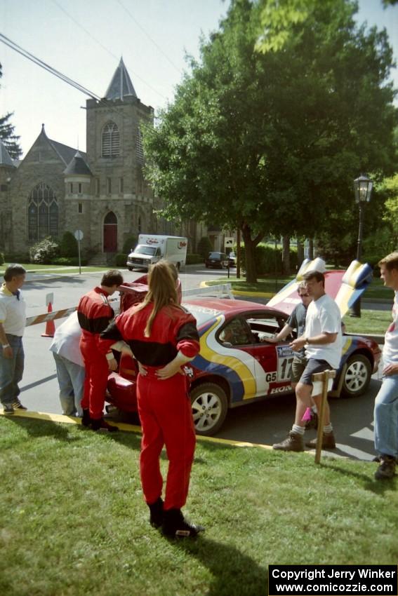 Greg Trepetin / Sonia Trepetin Honda Prelude VTEC during the midday break on the green in Wellsboro.