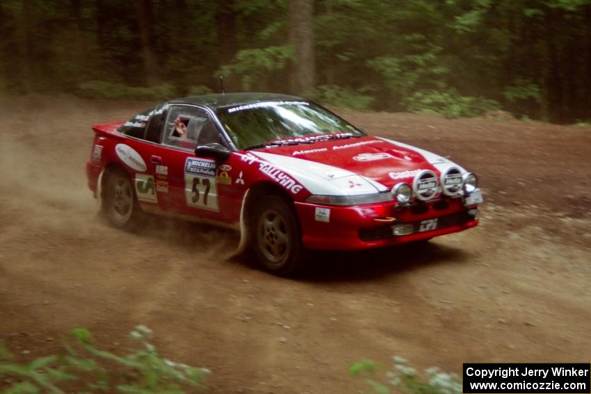 Arthur Odero-Jowi / Jim Hurley Mitsubishi Eclipse powers out of a hairpin on SS5, Thompson Point I.