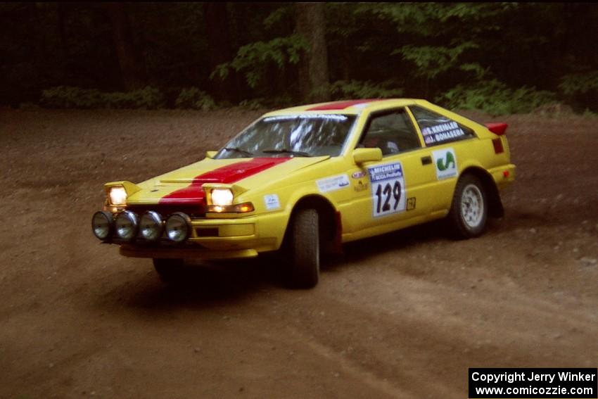 Scott Kreisler / John Bonasera Nissan 200SX powers out of a hairpin on SS5, Thompson Point I.