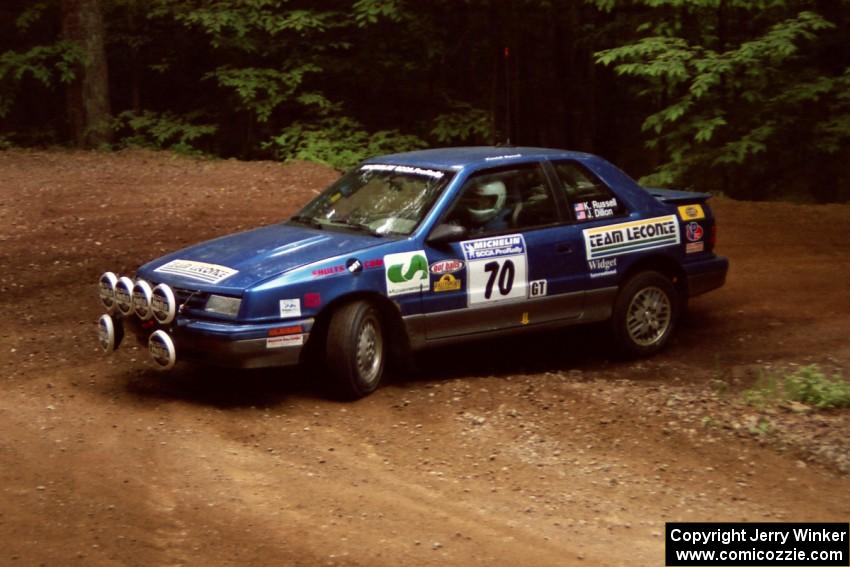 Kendall Russell / John Dillon Dodge Shadow powers out of a hairpin on SS5, Thompson Point I.