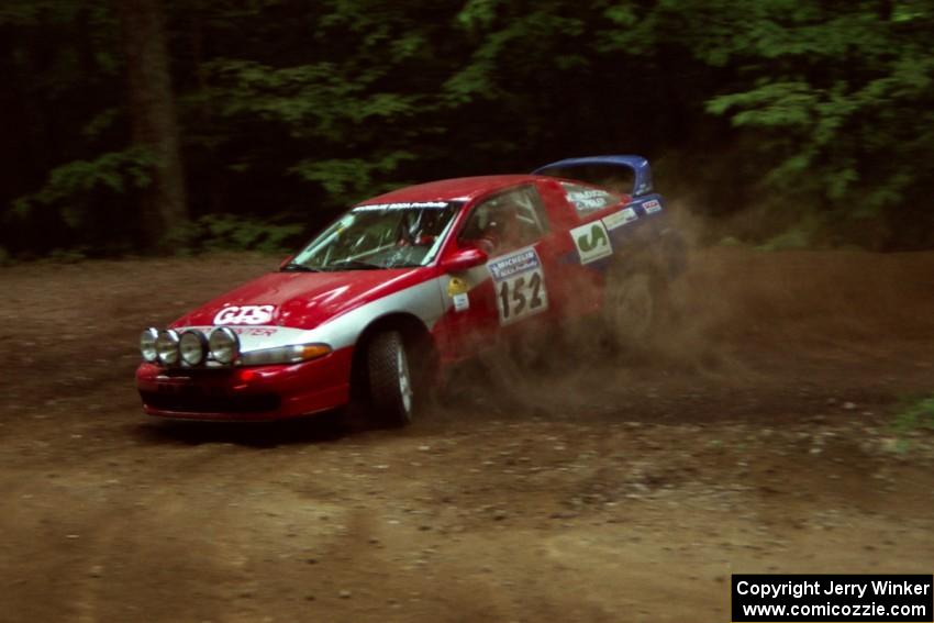 Wojciech Hajduczyk / Cezary Fidler Plymouth Laser slides into a hairpin on SS5, Thompson Point I.