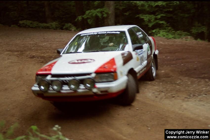 James Frandsen / Todd Bourdette Audi 200 Quattro powers out of a hairpin on SS5, Thompson Point I.