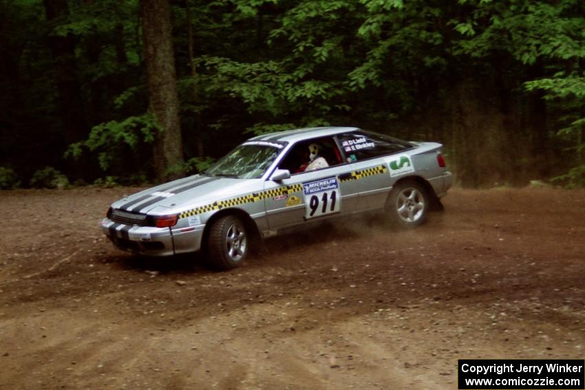 Dave Liebl / Lou Binkley, Jr. Toyota Celica All-trac goes wide at a hairpin on SS5, Thompson Point I.