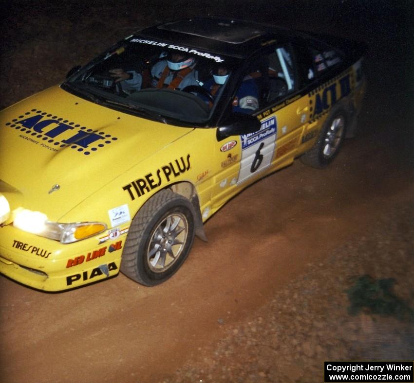 Steve Gingras / Bill Westrick Eagle Talon at the flying finish of SS9, Cushman-Run Randall II.