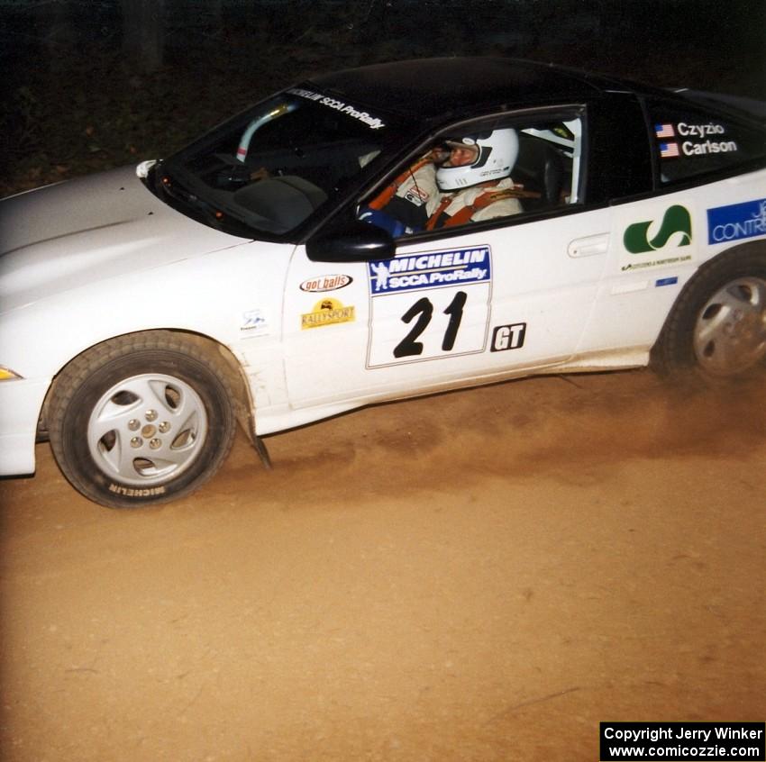 Chris Czyzio / Eric Carlson Mitsubishi Eclipse GSX at the flying finish of SS9, Cushman-Run Randall II.