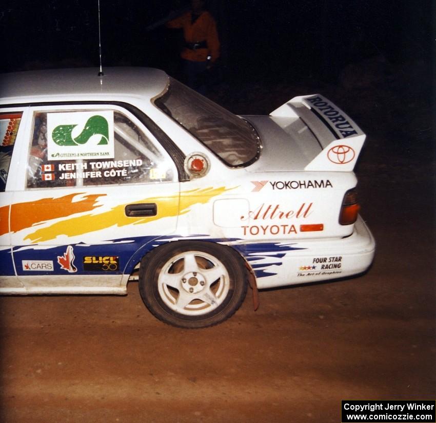 Keith Townsend / Jennifer Cote Toyota Corolla pulls into the FTC of SS9, Cushman-Run Randall II.