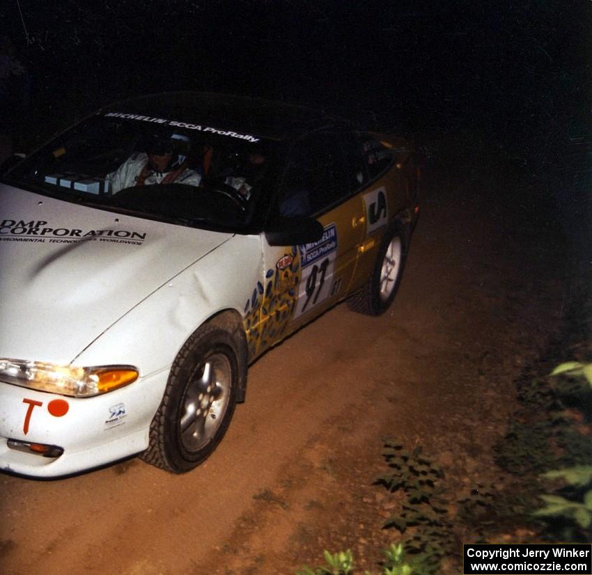 Paul Dubinsky / Yvon Dubinsky Eagle Talon pulls into the FTC of SS9, Cushman-Run Randall II.