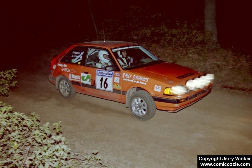 Gail Truess / Pattie Hughes Mazda 323GTX at the flying finish of SS13, Painter Run.