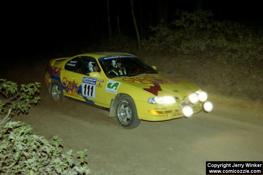 Jim Anderson / Martin Dapot Honda Prelude VTEC at the flying finish of SS13, Painter Run.