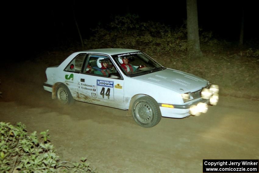 Henry Krolikowski / Cindy Krolikowski Dodge Shadow at the flying finish of SS13, Painter Run.