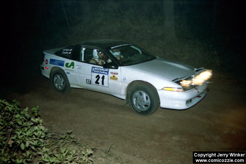 Chris Czyzio / Eric Carlson Mitsubishi Eclipse GSX at the flying finish of SS13, Painter Run.