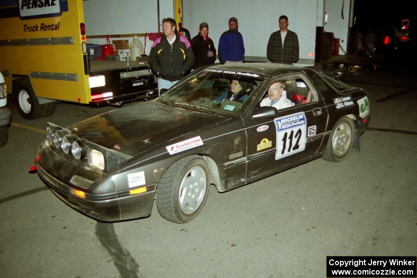 Jens Larsen / Claire Chizma Mazda RX-7 after the event.