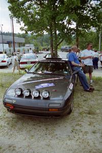 Jens Larsen / Roger Sanderson Mazda RX-7 at parc expose before the rally.