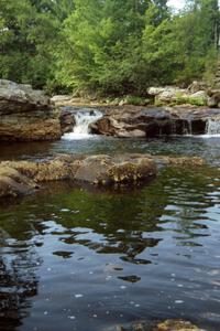 A small waterfall near the road on the drive to Grafton, SS3 and SS4.