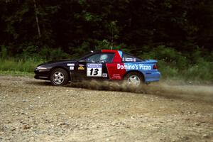 Cal Landau / Eric Marcus Mitsubishi Eclipse GSX power out of a hairpin on SS3, Grafton I.