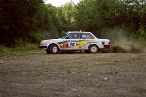 Bill Malik / Christian Edstrom Volvo 240 powers out of a hairpin on SS3, Grafton I.