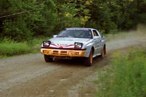 Mark Bowers / Duffy Bowers Mitsubishi Starion at speed on SS3, Grafton I.