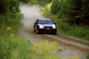 Nick Robinson / Carl Lindquist Honda Civic at speed on SS3, Grafton I.