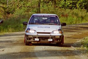 Ilana Rosenshein / Jennifer Cote Suzuki Swift GTi at speed on SS3, Grafton I.