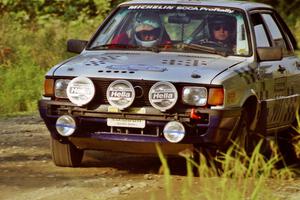 Gerry Brinkman / Will Sekella Audi 4000 Quattro at speed on SS3, Grafton I.