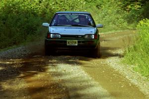 Donal Mulleady / John Reilly Mazda 323GTX at speed on SS3, Grafton I.