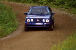 Patrick Lilly / Mark McAllister VW GTI comes through a corner on SS3, Grafton I.