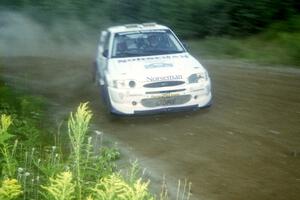 Stig Blomqvist / Lance Smith Ford Escort Cosworth RS at speed on SS4, Grafton II.