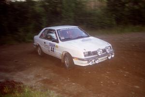 Henry Krolikowski / Cindy Krolikowski Dodge Shadow at a hairpin on SS4, Grafton II.