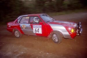 Sylvester Stepniewski / Adam Pelc Audi 4000 Quattro at a hairpin on SS4, Grafton II.