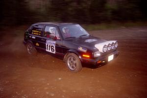 Tom Lawless / Brendan Lawless VW GTI at a hairpin on SS4, Grafton II.