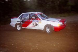 Arthur Wojcik / Chuck Cox Mitsubishi Galant VR-4 at a hairpin on SS4, Grafton II.