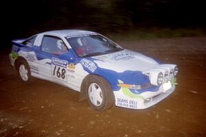 Celsus Donnelly / Kevin Mullan Eagle Talon TSi at a hairpin on SS4, Grafton II.