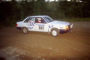 Gerry Brinkman / Will Sekella Audi 4000 Quattro at a hairpin on SS4, Grafton II.