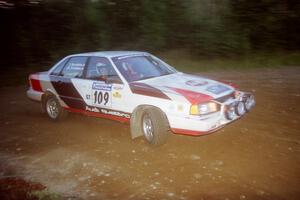 James Frandsen / Todd Bourdette Audi 200 at a hairpin on SS4, Grafton II.