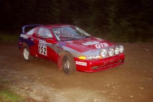 Wojciech Hajduczyk / Cezary Fidler Plymouth Laser at a hairpin on SS4, Grafton II.