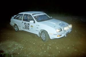 Colin McCleery / Jeff Secor Merkur XR4Ti at a hairpin on SS4, Grafton II.