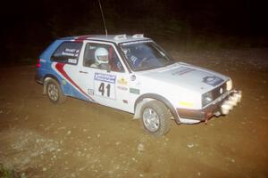 Art Burmeister / Jimmy Brandt VW GTI at a hairpin on SS4, Grafton II.