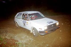 Ramana Lagemann / Bill Washburn VW GTI at a hairpin on SS4, Grafton II.