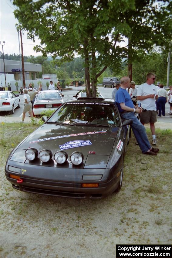 Jens Larsen / Roger Sanderson Mazda RX-7 at parc expose before the rally.